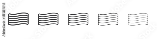 Rainbow LGBT flag icon outline ilustration vector symbol