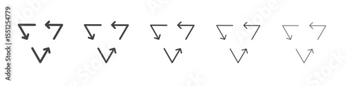Recycle icon outline ilustration vector symbol