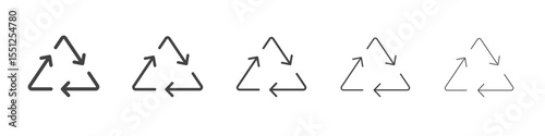 recycle outline ilustration vector symbol