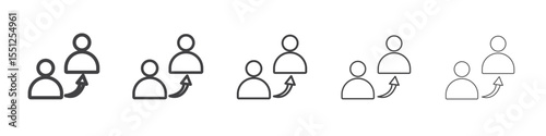 Referrals icon outline ilustration vector symbol