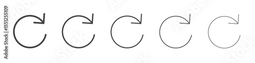 Refresh icon outline ilustration vector symbol