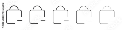 Remove bag icon outline ilustration vector symbol