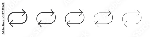 Repeat icon outline ilustration vector symbol