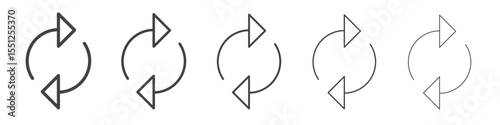Repeat icon outline ilustration vector symbol