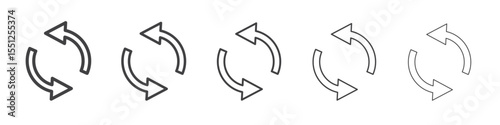 Repeat reload arrow icon outline ilustration vector symbol