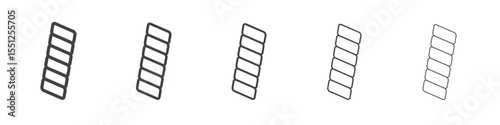 Riccioli pasta icon outline ilustration vector symbol
