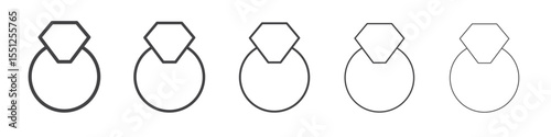 Ring icon outline ilustration vector symbol