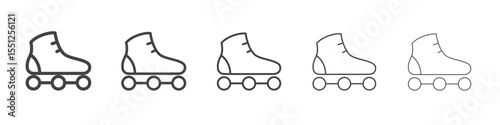 Roller skate icon outline ilustration vector symbol