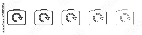 Rotate camera icon outline ilustration vector symbol