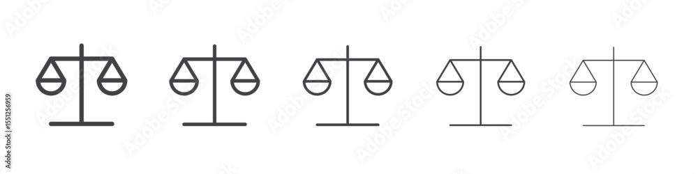 Scale icon outline ilustration vector symbol Scale icon outline ilustration vector symbol