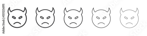 satan evil icon outline ilustration vector symbol