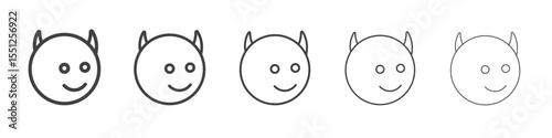 satan evil icon outline ilustration vector symbol
