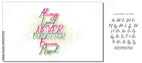 Always Loved Never Forgotten Forever Missed - Elegant Memorial Typography Design