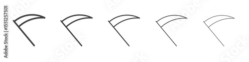 Scythe icon outline ilustration vector symbol