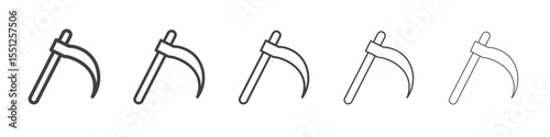 Scythe icon outline ilustration vector symbol