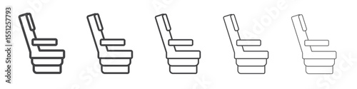 Seat icon outline ilustration vector symbol