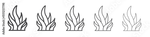 Seaweed icon outline ilustration vector symbol