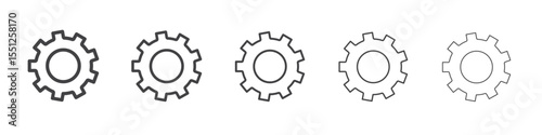 Settings icon outline ilustration vector symbol