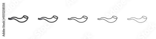 Shofar icon outline ilustration vector symbol