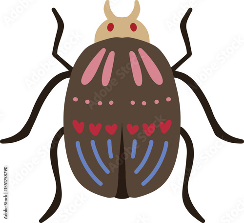 vector illustration of cartoon bug