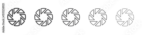 Shutter icon outline ilustration vector symbol