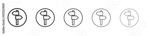 signpost icon outline ilustration vector symbol