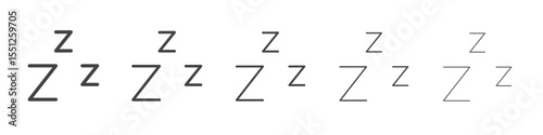 Snooze icon outline ilustration vector symbol