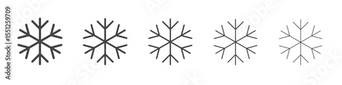 Snow icon outline ilustration vector symbol