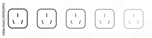 Socket icon outline ilustration vector symbol