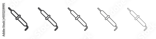 Soldering iron icon outline ilustration vector symbol