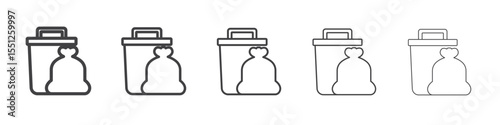 Solid waste icon outline ilustration vector symbol
