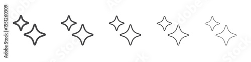 Sparkle icon outline ilustration vector symbol