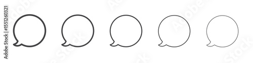 Speech bubble icon outline ilustration vector symbol