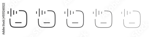 Speech to text icon outline ilustration vector symbol