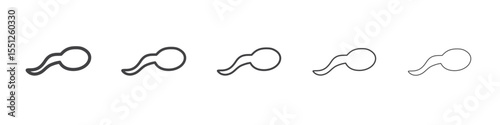 Sperm icon outline ilustration vector symbol