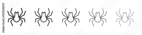 Spider icon outline ilustration vector symbol