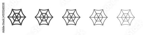 Spider web icon outline ilustration vector symbol