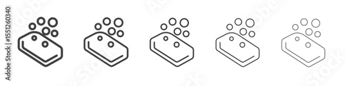 Sponge with foam icon outline ilustration vector symbol