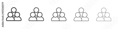 Squad icon outline ilustration vector symbol