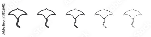 Stingray icon outline ilustration vector symbol