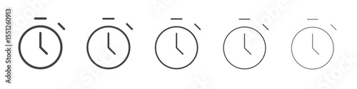 Stop watch icon outline ilustration vector symbol