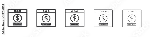 Subscription Model icon outline ilustration vector symbol