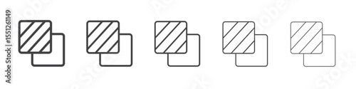 Subtract selection icon outline ilustration vector symbol