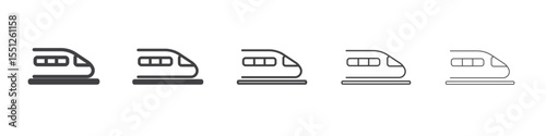 subway icon outline ilustration vector symbol