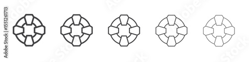 Swimming ring icon outline ilustration vector symbol