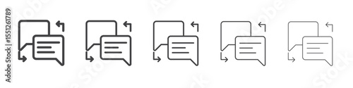 Switch chat icon outline ilustration vector symbol