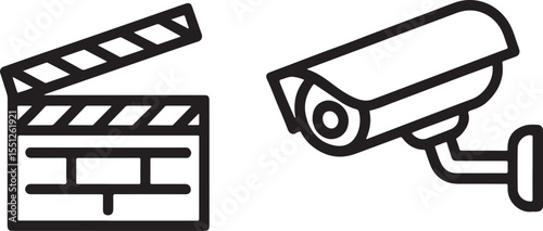 Film Production and Security Surveillance Contrasted A Visual Depiction of Creativity and Protection in Modern Society