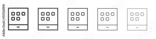 Tab icon outline ilustration vector symbol