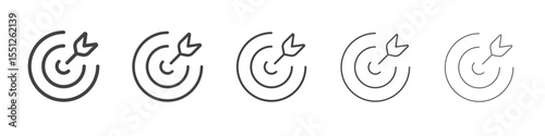 Target icon outline ilustration vector symbol