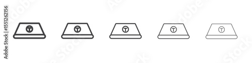 Taxi lamp icon outline ilustration vector symbol